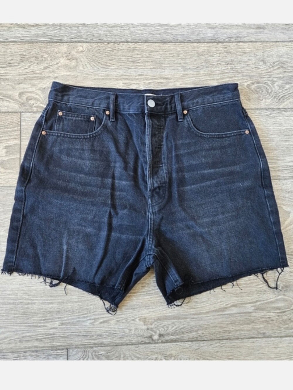PacSun Black 90's Girlfriend High Rise Cutoff Denim Shorts